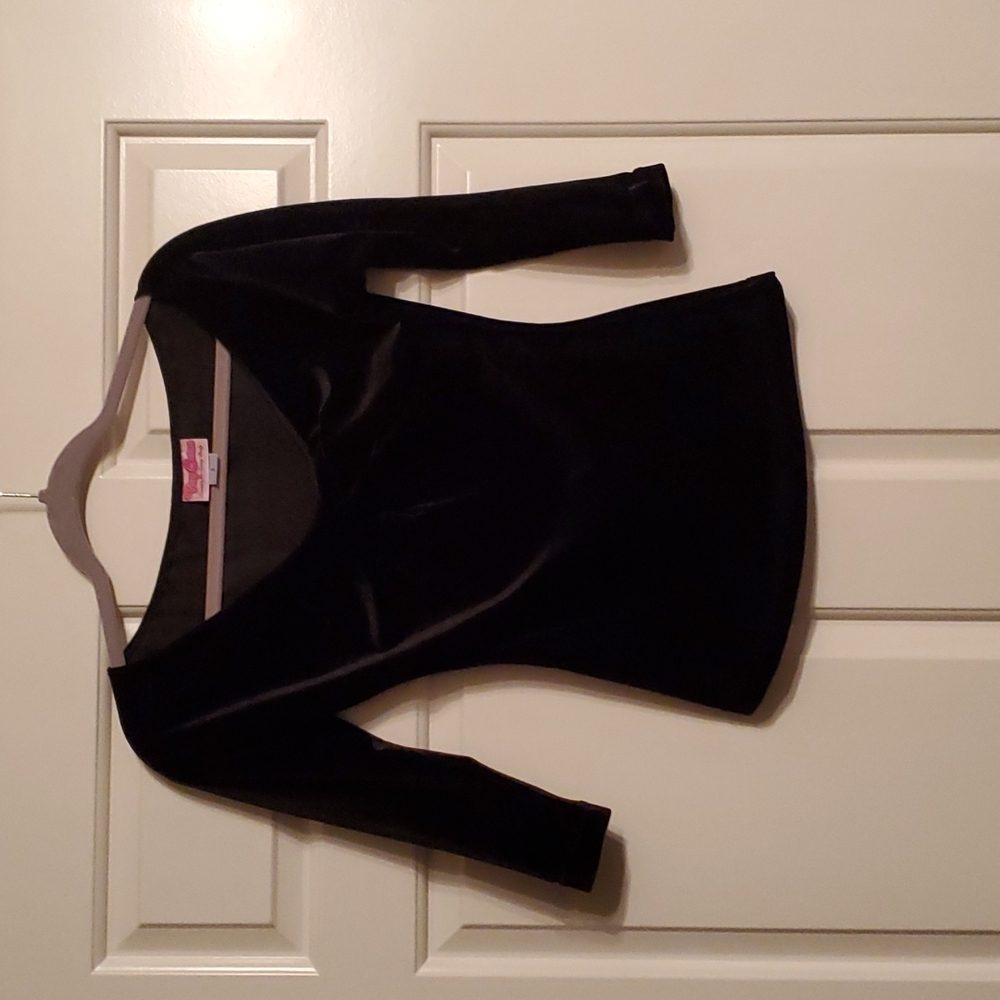 S Pinup Couture Velvet Top